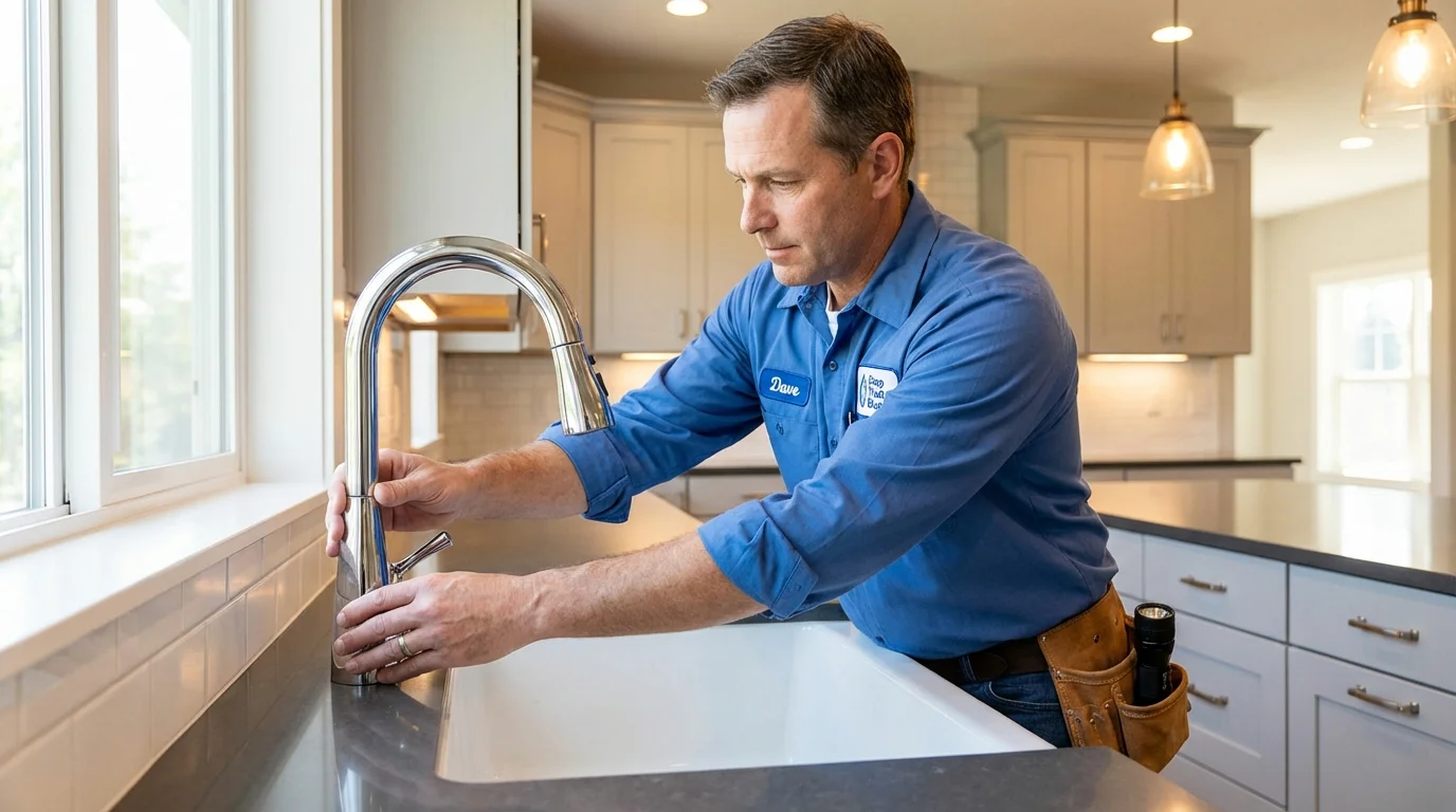 Kitchen faucet installation by Johns Plumbing LLC in Robstown